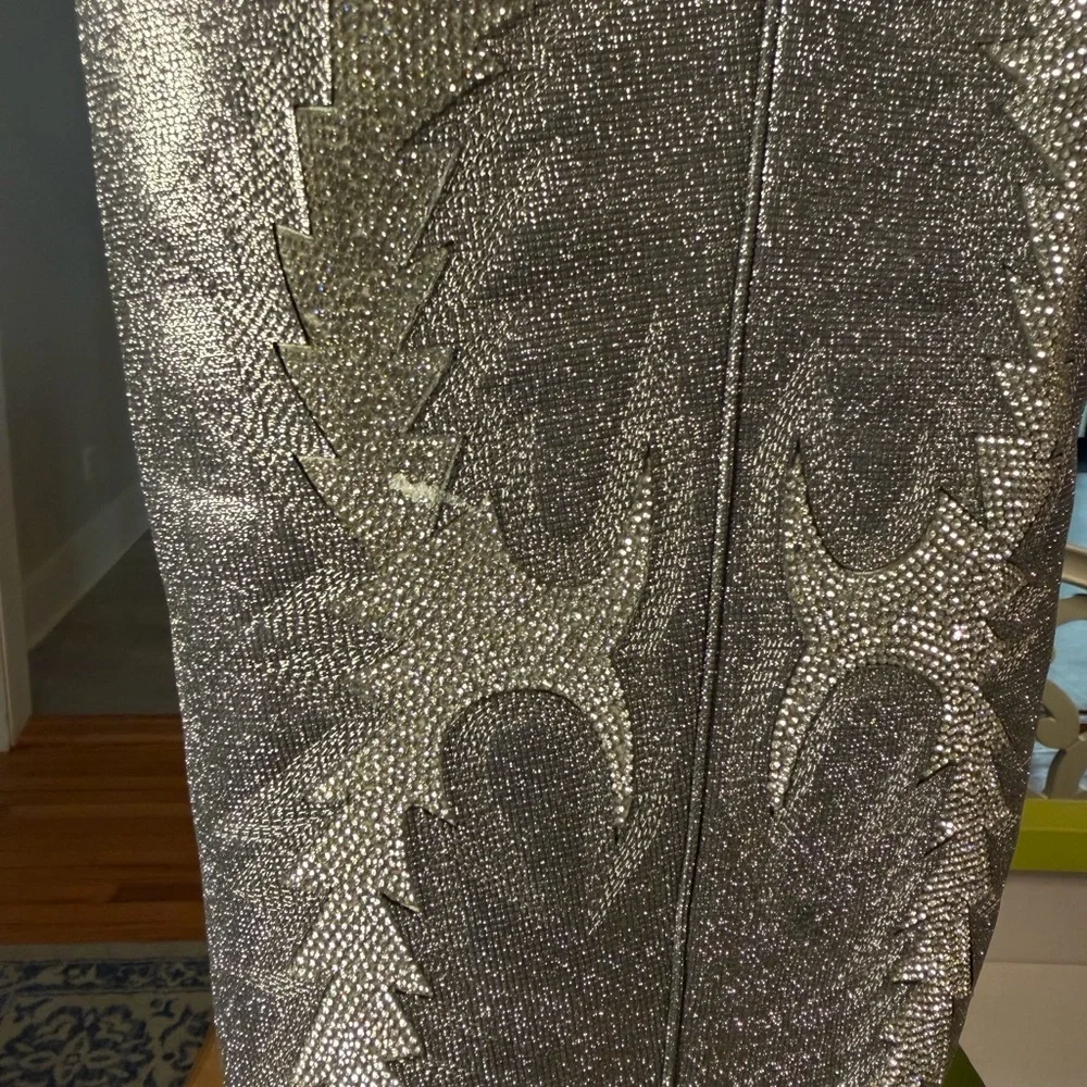 Gianni Bini Katyanna Silver Over-the-Knee Stiletto Boot